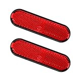 povtii 2 PCS Motorcycle Warning Reflectors, M6×1.0 Waterproof Plastic Reflective...