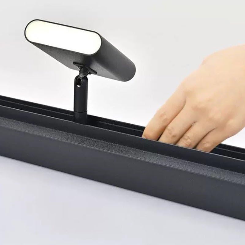 Spot LED sur Rail Magnétique Rectangulaire 48V 5W Orientable NOIR - Blanc Chaud 2300K - 3500K - SILAMP