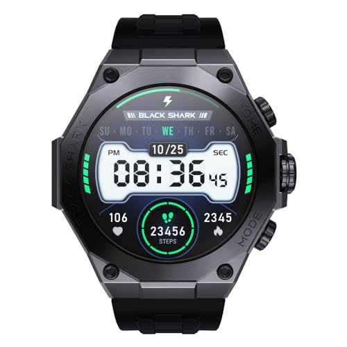 Black Shark S1 Pro Smartwatch (Schwarz) – 1,43″ AMOLED, 15 Tage Akku, ChatGPT-Unterstützung, NFC & Bluetooth-Anrufe, 100+ Sportmodi, IP68