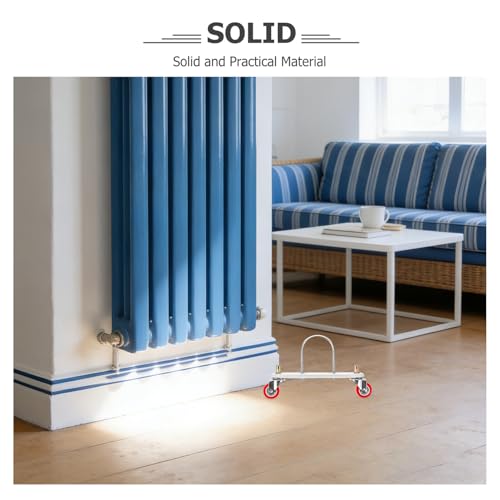 Kit roulettes pour radiateur électrique avec supports de fixation blancs