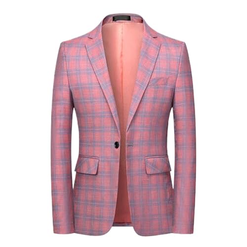 Blazer rétro hommes slim business au tissage géométrique raffiné de mi-saison