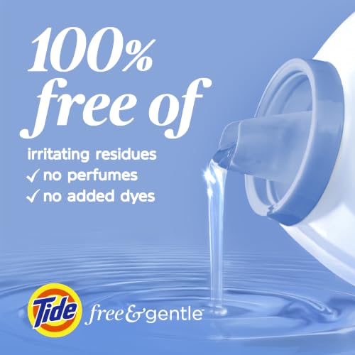 Tide Free & Gentle Liquid Laundry Detergent, Unscented, Hypoallergenic, Dermatologist Recommended for Sensitive Skin, 100 Loads, 3.9L view 3