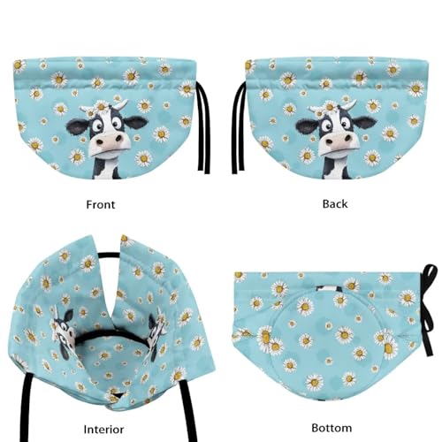 Image of Cute Cow Print Tea Cozy Daisy Print Tea Pot Cover Insulated Tea Cosy Teapot Dust Cover Teapot Warmer for Home Kitchen Teapot Covers, Blue