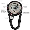 Carabiner Watch Multifunctional Luminous Clip on Carabiner Watch Mini Quartz Watch Compass, Clip On Luminous Multifunctional Carabiner Watch for Outdoor Climbing Activities #5