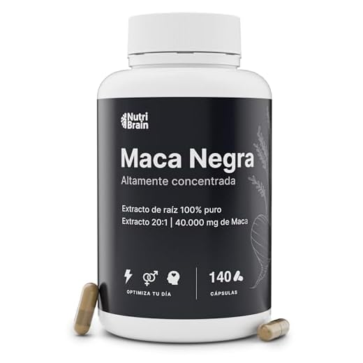 Maca Negra Andina Pura 32.000mg Ultraconcentrada | 20:1 | Potencia Energía y Vitalidad Íntima | Mejora Rendimiento, Memoria y Ánimo | 140 Cápsulas Veganas de Alta Potencia