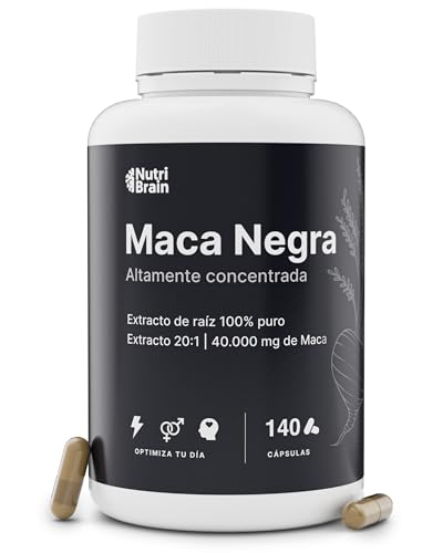 Maca Negra Peruana 100% Pura 32.000mg Ultraconcentrada Andina – Únicamente Maca Pura, SIN...