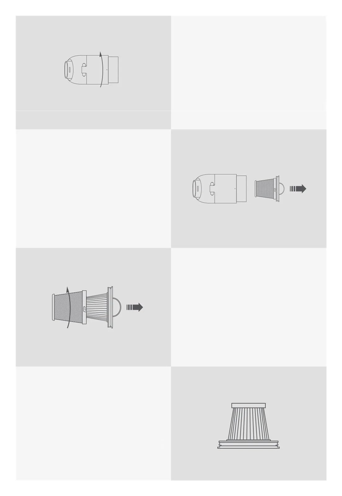 Kompatybilny Kompatybilny z Xiaomi Mijia Handy Vacuum Cleaner SSXCQ01XY Filtr Hepa Filtr Mini Bezprzewodowy Akcesoria zamienne(20 Pcs)