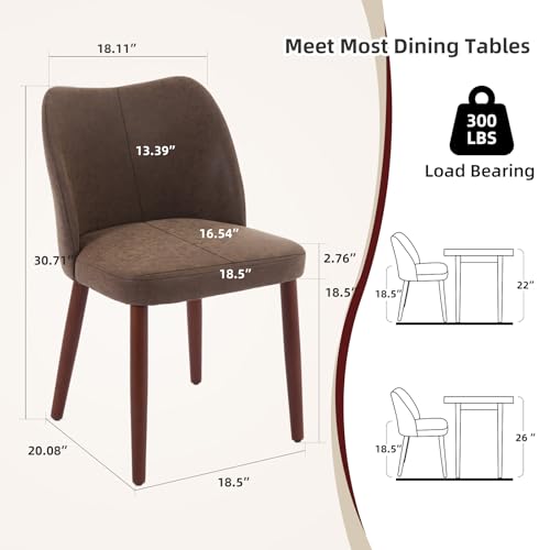GarveeHome Wooden Upholstered Dining Chairs Set of 2 Modern Dining Chairs - image 2