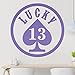 Lucky 13 - Adesivo da parete in 6 misure