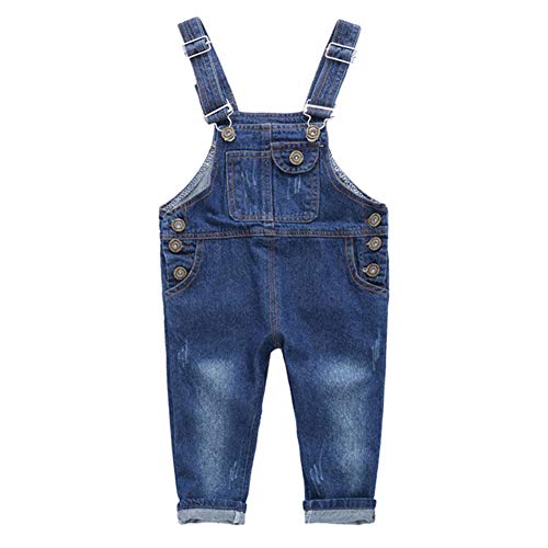 Motteecity Boys Unisex Clothes Adorable Long Solid Denim Overall 6T