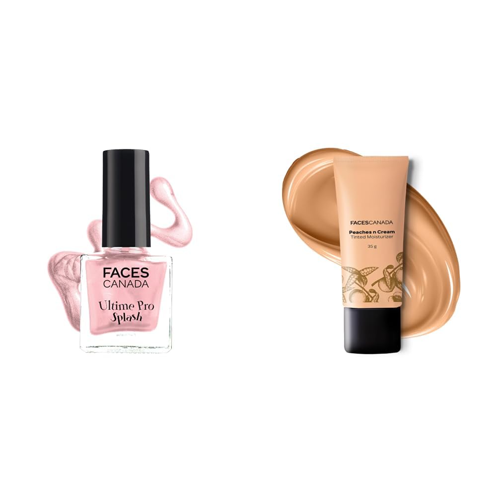 FACESCANADA Splash Glossy Finish Nail Enamel Twinkle 36 8ml & Tinted Moisturizer - Peaches N Cream - Beige 02, 35g-image-26