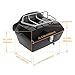ECOTRIC 50L Motorcycle trunk w/Top Rack & Backrest Compatible with Harley Honda Yamaha Suzuki Cruiser Universal Motorcycle Top Case Tail Box Black Plastic w/Lock (50L Capacity)