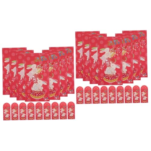 Paquet rouge anniversaire pour offrir vos cadeaux de vœux en espèces en famille