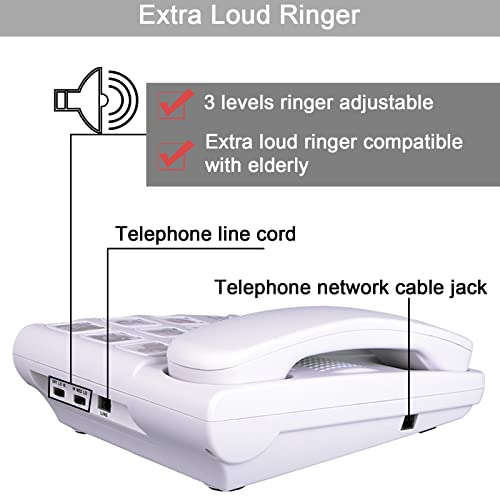 Big Button Phone For Seniors, Ld‑858Hf Key Amplified Telephone Photo Memory Corded Landline For Low Vision #TOP3