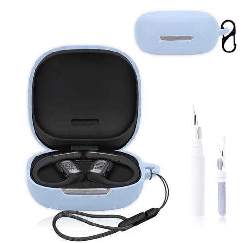 NOUKAJU Shokz OpenFit Pro�p�P�[�X�J�o�[�A�C���z���ی�J�o�[(�J���r�i+�X�g���b�v+�N���[�j���O�y���t��) �����h�~�A���h�~�A�ϏՌ��AShokz OpenFit Pro�p�P�[�X(�X�J�C�u���[)