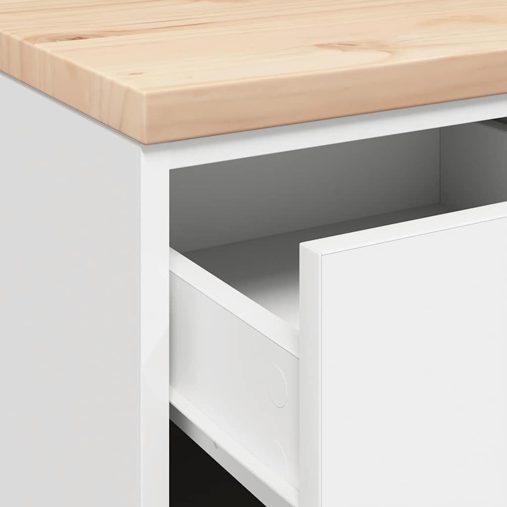 Armoire de Rangement de Garage Blanc 40x51x85 cm Bois de pin,Entreprise & Industrie,Stockage Industriel,Armoires industrielles,23.85 kg-860589