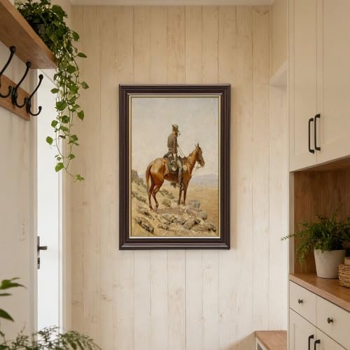 Impression sur toile Frederic Remington pour salon style rustique