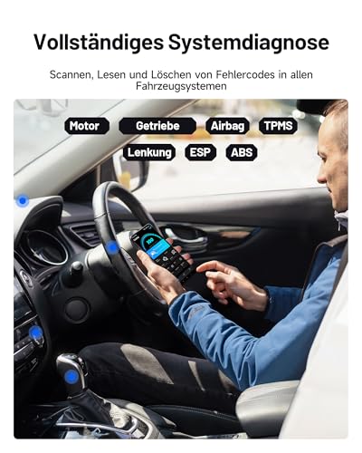 TOPDON OBD2 Diagnosegerät Carpal-A mit Bluetooth und 6 Reset Services, Diagnosegerät Auto mit Vollsystem Systemdiagnose für alle Fahrzeuge… – Ansicht 3