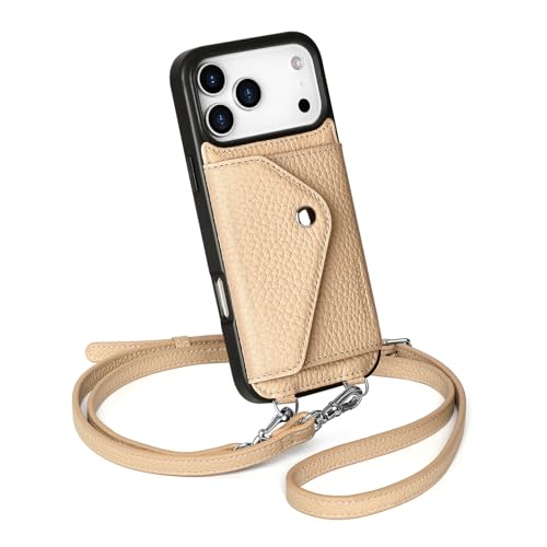 LUCKYCOIN Crossbody Phone Case for iPhone 17 Pro Max,Genuine