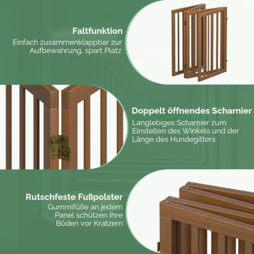 Hundegitter für Türen, hohes Hundegitter für den Innenbereich, Faltbare Haustiertore für Türen Schlafzimmer… – Ansicht 3