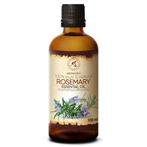 Aceite de Romero 100ml - Rosmarinus Officinalis - España - 100% Puro y Natural - Mejor para Aromaterapia - Baño de Aroma - Difusor - Fragancia para el Hogar –