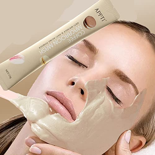 Appti Peel Off Coffee Macaroon Jelly Mask For Facial Skincare,12 Packs Anti-Wrinkle Hydrojelly Face Mask,Home Diy Spa Facial Mask Powder,For All Skin Type,Improve Skin Tone,Shrink Pore #TOP7