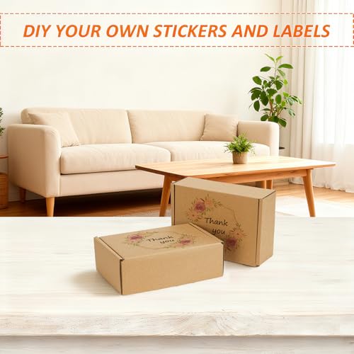 Image of HORLIMER 6x4x2 inches Shipping Boxes Set of 50, Brown Corrugated Cardboard Box Literature Mailer