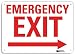 SmartSign â€œEmergency Exitâ€ Sign With Right Arrow | 10