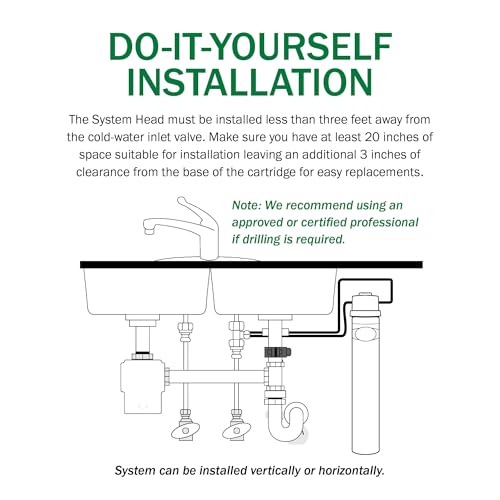 Image of AO Smith Water Filter for Sink Faucet - Advanced Direct Connect Under Sink Water Filter System - Claryum Filtration Reduces 99% of 78 Harmful Contaminants - AO-MF-ADV