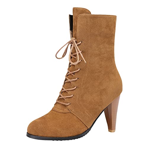 Bottes mi-hautes à talons femmes chaussures décontractées pour vos sorties