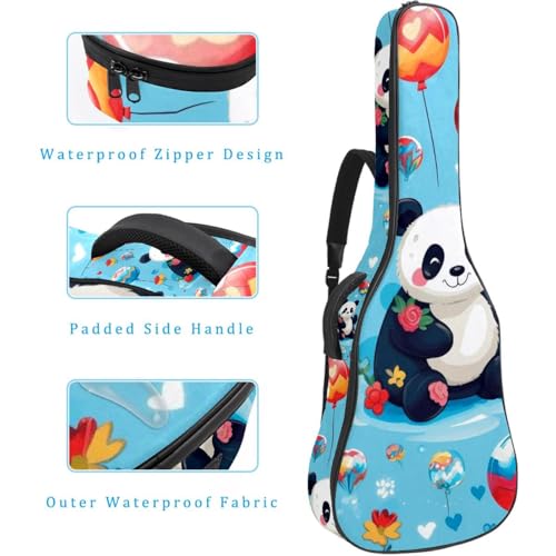 Sac pour guitare étanche à motif panda pour trajets urbains - 4