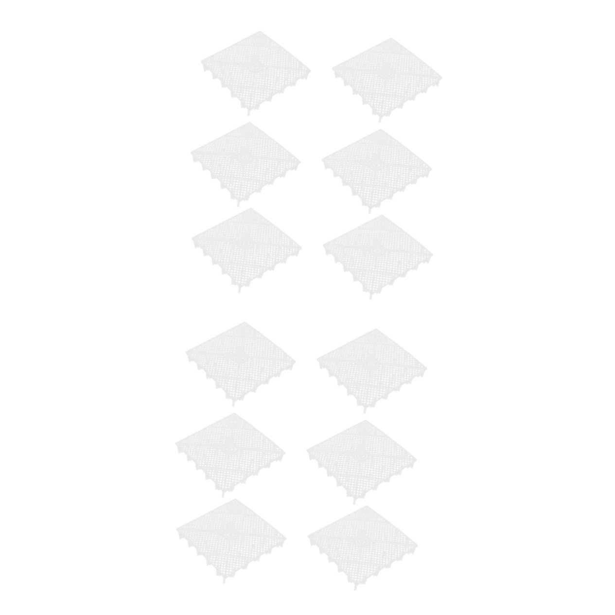 Generic 12 Pcs Fish Tank Bottom Filter Plate Plastic Serving Trays Plastic Dividers Plastic Strainer Fish Tank Supplies Aquarium Filter Plate Fish Tank Solation Board Fish Tank Supply Grid