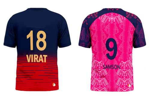 Image of Sports India IPL Cricket Team T Shirt Jersey Combo for (Kid's, Boy's & Mens) L744