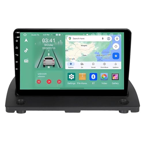 9 Pulgadas Doble DIN Android 15 Radio de Coche para Volvo XC90 2002-2014 con CarPlay Cámara de Respaldo Controles del Volante GPS Navi Enlace al Espejo(H6 6G+128G)