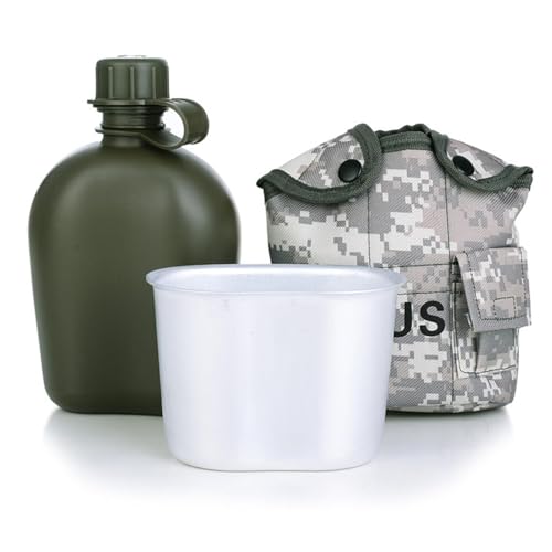 Camping Canteen Set, Multipurpose Travel Canteen, Sports Canteen Water Bottle, Lightweight Drinking Bottle, Canteen Set for Hiking, Travel Water Bottle Set, Hiking Canteen Bottle