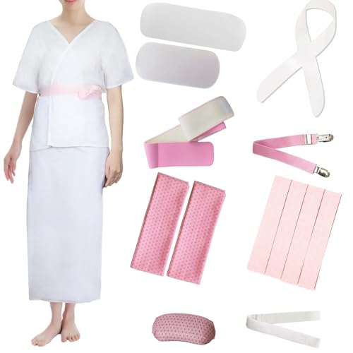 [TOuWA] 着物 着付けセット 浴衣 和装小物15点セット 洗える 通年用 (上肌着/裾除け/前板/後板/着付けベルト/腰紐/マジックベルト/衿芯/伊達締め/帯枕/三重仮紐) レディース 成人式 結婚式 花嫁 振袖 パーティ お茶会 母の日ギフト (F)