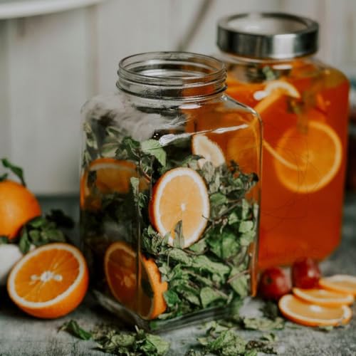 Image of 3 Litre Cube Glass Jar (3000 ml) with Airtight Lid | Large Storage Container for Pickles & Kitchen Essentials (2)