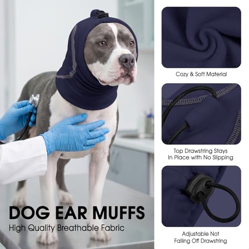 Image of No Shake Ear Wraps for Dogs, Dog Ear Cover with SoundProof Pads