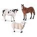 Terra by Battat - Farm Animals (Sheep, Bull & Horse) - Farm Animal Toys with Horse Toy for Kids 3+ Pc