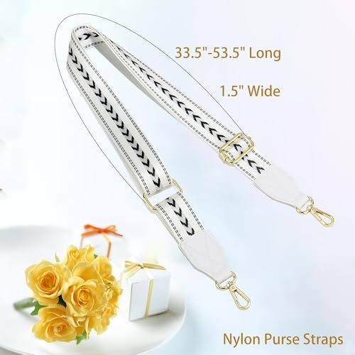 Image of LEMEDE Purse Strap Replacement Crossbody 1.5 inch Wide Shoulder Strap Adjustable Straps Handbag Strap Replacement Belts