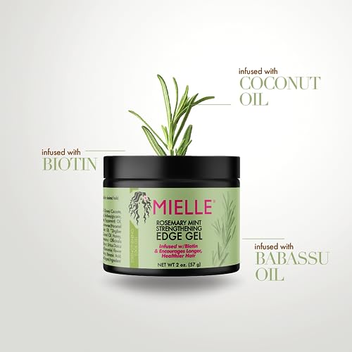 Mielle Organics 30676 Rosemary Mint Strengthening Edge Gel, Biotin & Essential Oil Hair Styling Treatment thumb #2