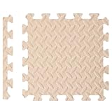 8-teilige Puzzle-Matte, rutschfest, ineinandergreifend, Fitness-Spielmatte, geeignet for Schlafzimmer, Fitnessstudio, Dekoration Für Fitness(Beige)