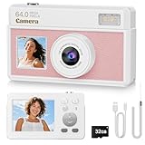 4K UHD Digital Camera, 64MP Autofocus Camera with 32GB SD Card, Mini Vintage Digital Camera with 2.8' Large Screen and 18X Digital Zoom, Cameras for Photography, Suitable for Kids, Adults, Beginners