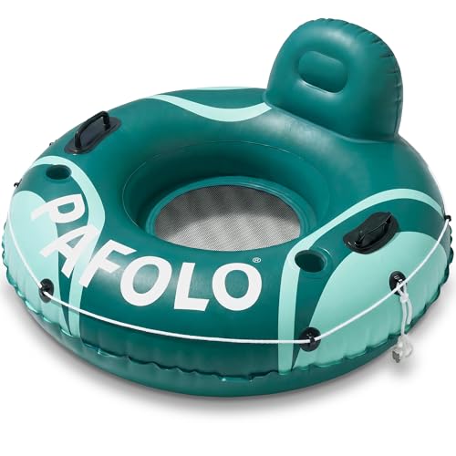 River Tube for Adults, Tube for River Floating, Heavy Duty River Tube for Beach Lake Rafting, River Floats with Mesh Bottom, Puncture-Resistant, Breathable & Fun for Adults, CQ17GN-48''