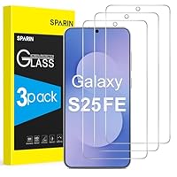 SPARIN 3 Stück für Samsung Galaxy S25 FE Panzer Schutz Glas, Fingerabdruck-ID Kompatibel, HD-Klar, 9H Härte, 6,7 zoll, Anti-Kratzen