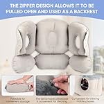 Travel Inflatable Pillow Multi-Functional 3-in-1 Head, Neck, and Lumbar Support Pillow for Airplanes, Trains, Cars & Office Naps, with Zipper for Form Switching (Gray) - Image 5