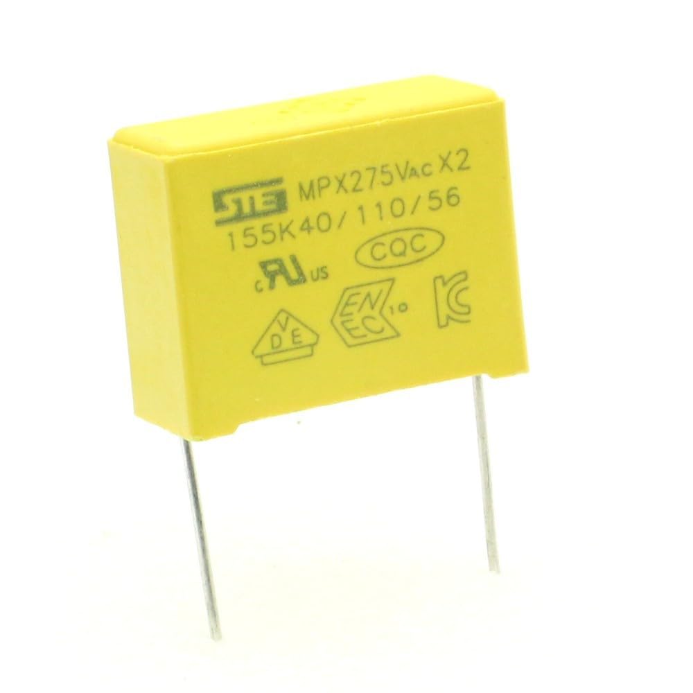 Lot De 2 Condensateurs MKP62 X2 0.1µF 275V - Film Polypropylène, Pas 15mm, Tolérance 10%