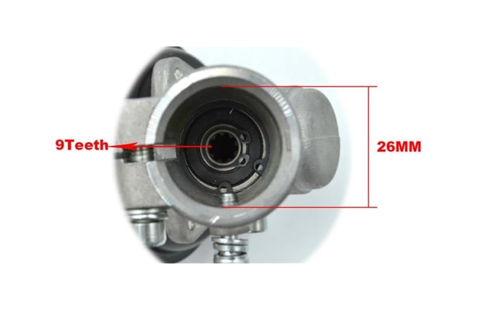 Conjunto de Caja Engranajes for desbrozadora Universal Repuesto, 26 mm, 28, 7 Dientes y 9, Cabezal Trabajo Compatible con G45(28mm 7T)