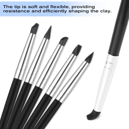 QfwdfcTrenz Set de 10 Pinceles Artísticos de Silicona para Pintura Profesional con Puntas de Goma miniatura 3