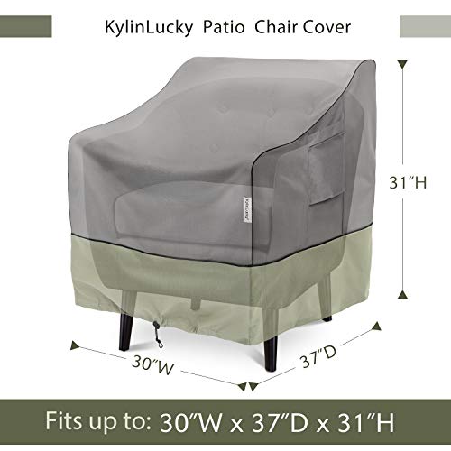 Kylinlucky Waterproof Patio Chair Covers Lounge Deep Seat Covers For Outdoor Furniture Fits Up To 30W X 37D X31H Inches 2Pack #TOP1